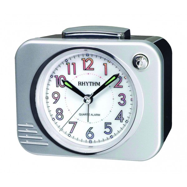 Rhythm(Japan) Bell Alarm ,Snooze,Hologram Dial,Silky Move,Radium On The Hands Will Glow In The Dark Value Added Bell Alarm Clock